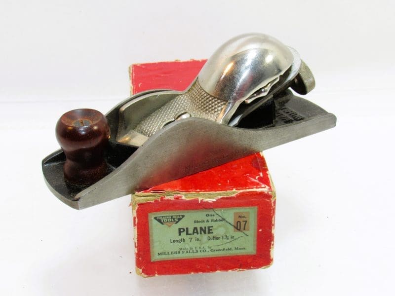Premium Grade Millers Falls No 07 Skewed Iron Block & Rabbet Plane In Original Box.