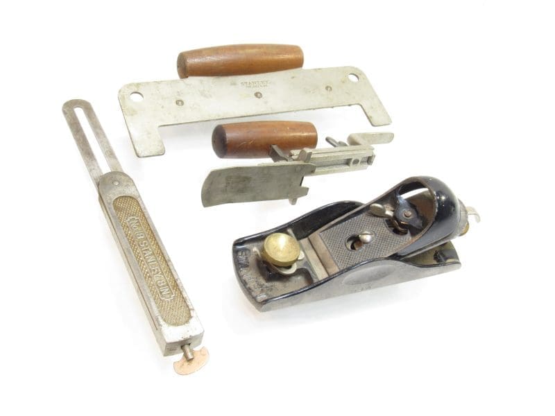 4 Super Nice Stanley Woodworking Tools , Plane , Bevel Square , Gauges