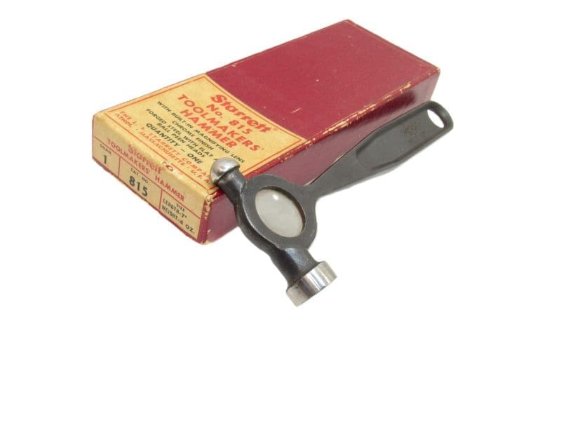 Superb Starrett No 815 Toolmakers Hammer With Built In Magnifying Glass In Original Box