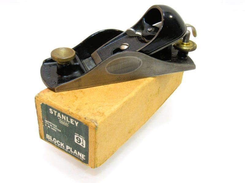 Superb Stanley No 9 1/4 Adjustable Iron Block Plane In Original Box
