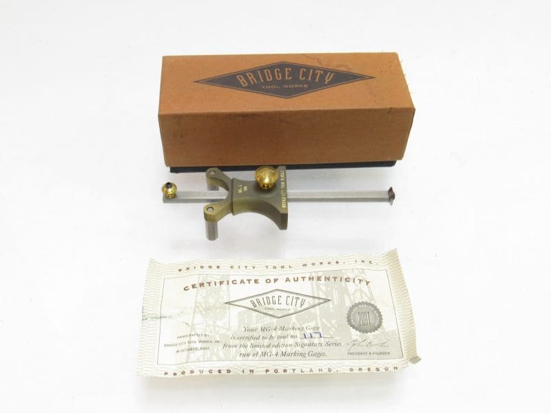 Awesome In Box Bridge City Tool Works MG-4 Signature Series Marking Gauge Made in USA 2001