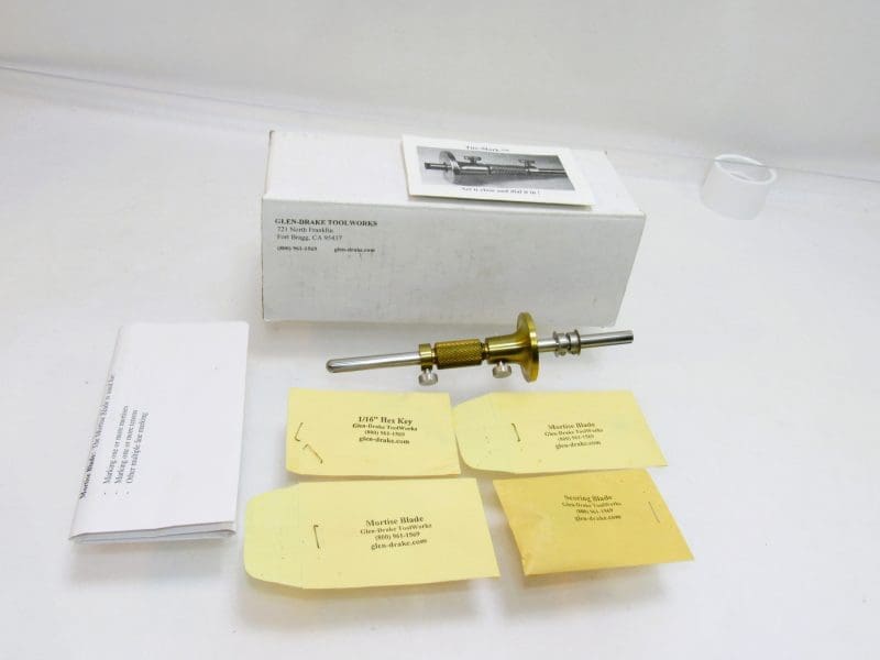 Unused In Box Glen Drake Toolworks TM-1 Tite Mark Micro Adjusting Marking Gauge With Spare Cutters