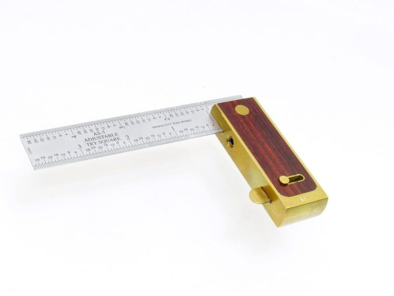 Superb Bridge City Tool AS-5 Rosewood Adjustable Try Square Made In USA 1995.